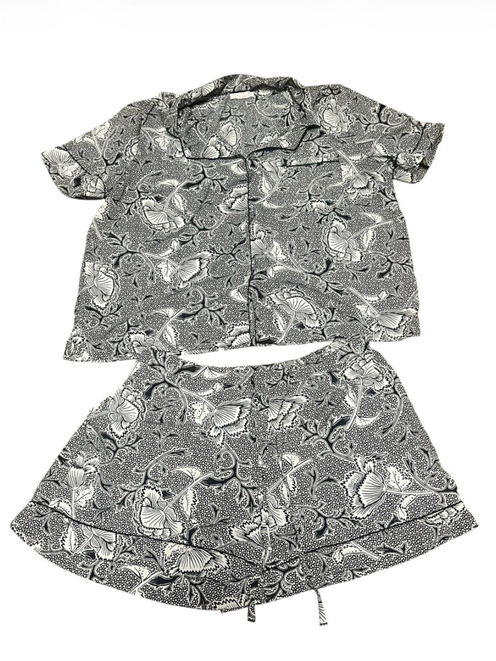 Rachel Ashwell PJ Lounging Set Black Floral